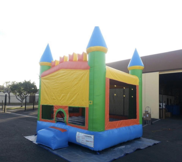 Regular Bounce House Blue, Yellow, Orange